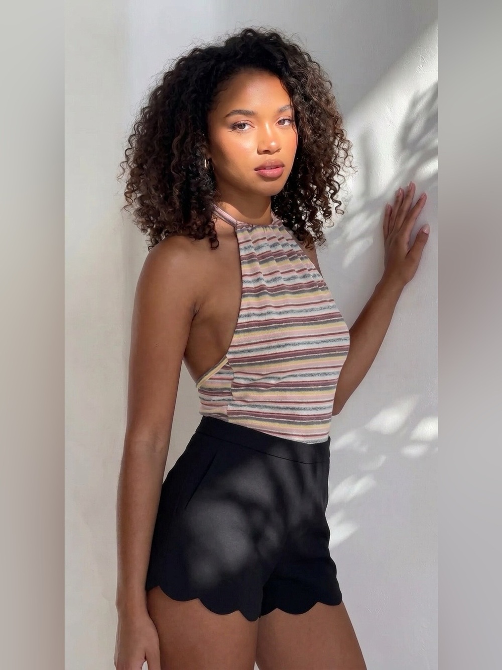 🖤Wilfred Scallop Hem 🖤High Waist Shorts Med/Large Black ♠️